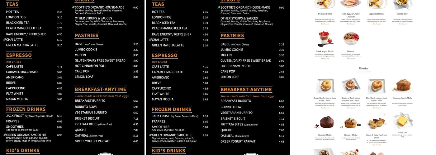 Exit 11 Coffee Drive-Thru Menu