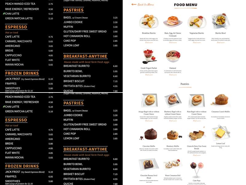 Exit 11 Coffee Drive-Thru Menu