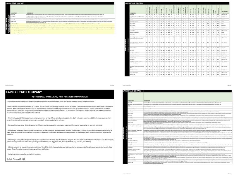 Laredo Taco Company Menu