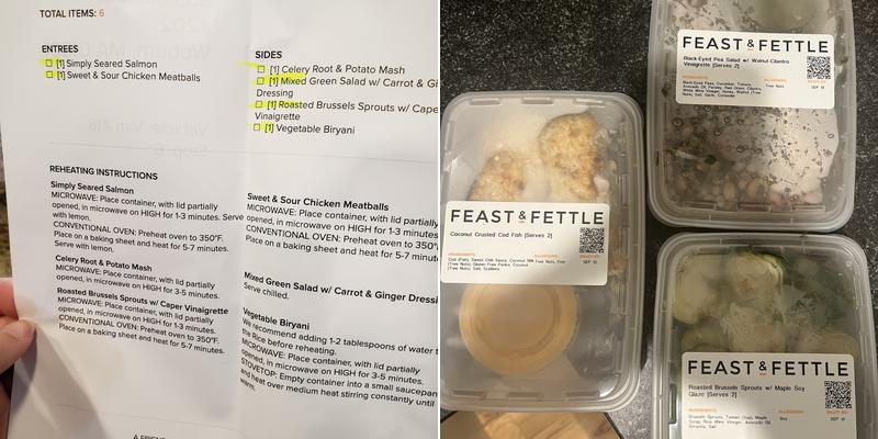 Feast & Fettle Menu