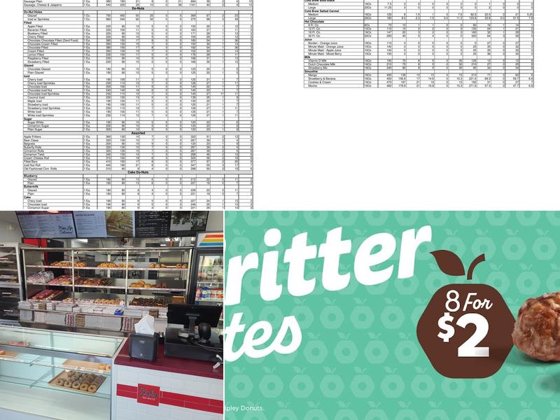 Shipley Do-Nuts Menu