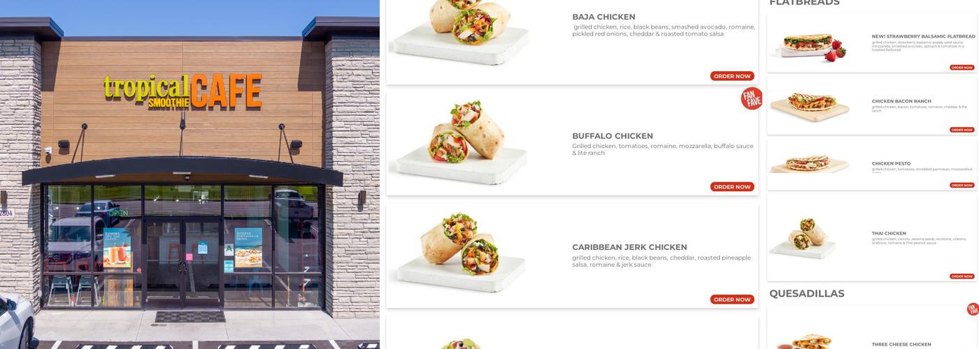 Tropical Smoothie Cafe Menu