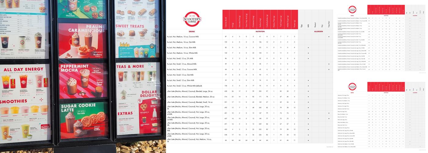 Scooter's Coffee Menu