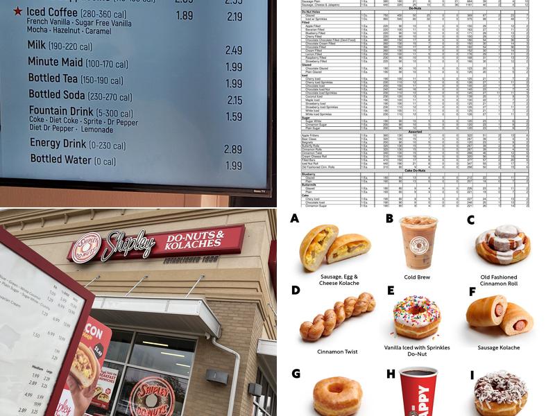 Shipley Do-Nuts Menu