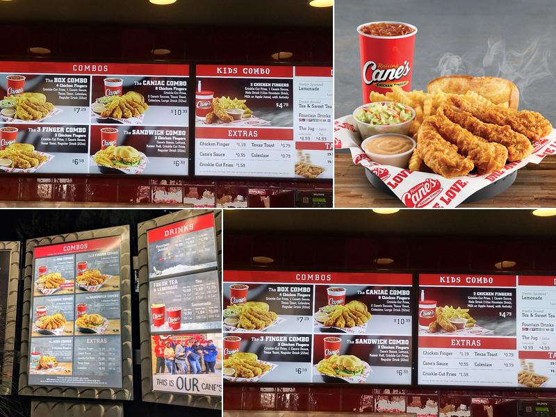 Raising Cane's Chicken Fingers Menu