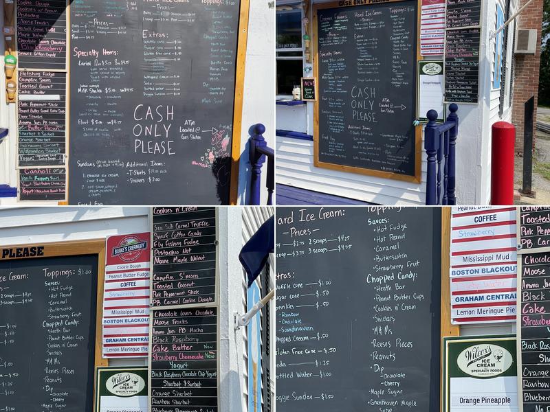 Olsen's Ice Cream Menu