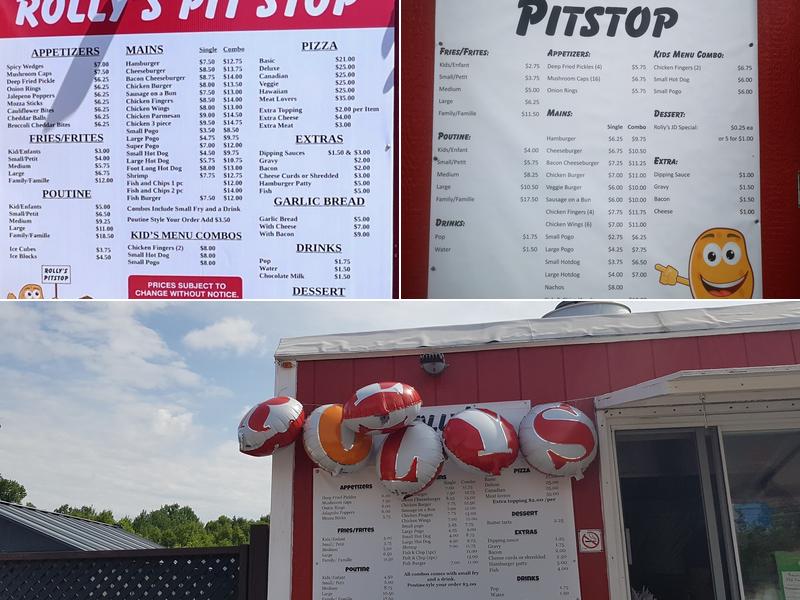 Rollys Pitstop Menu