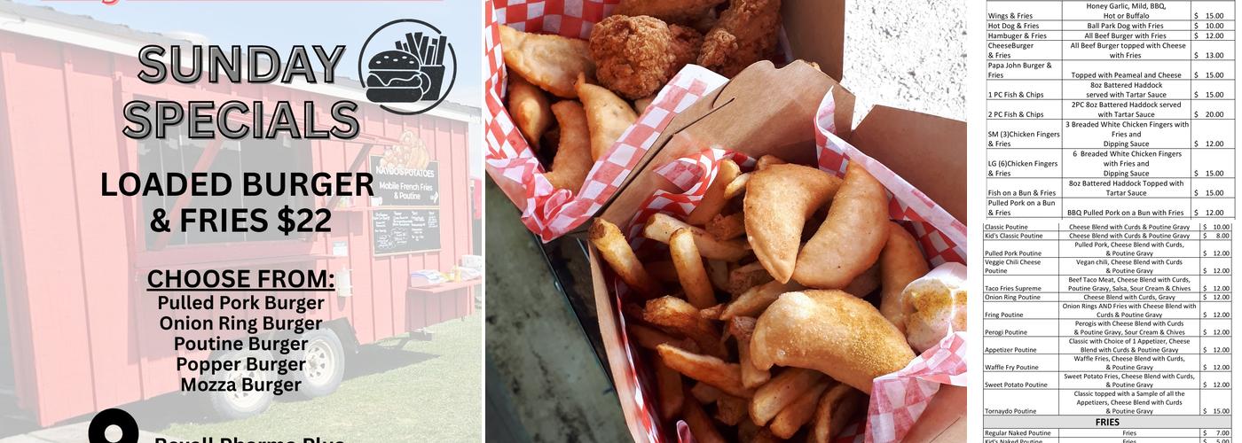 Naydo's Potatoes Menu