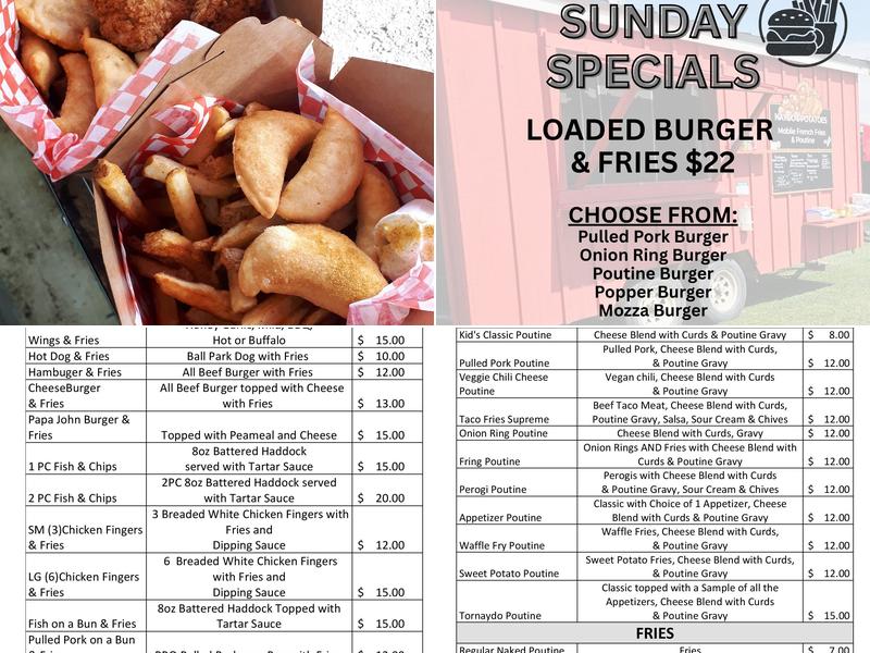 Naydo's Potatoes Menu