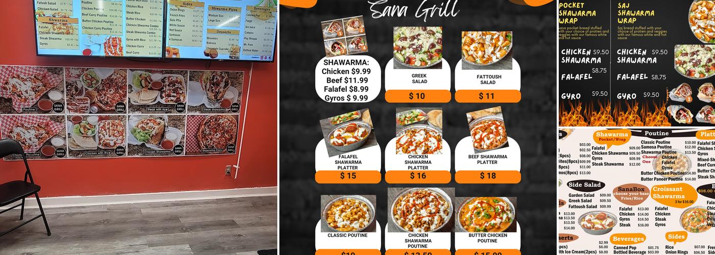 Sana Grill Menu