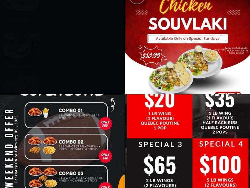 Crown Wings Menu