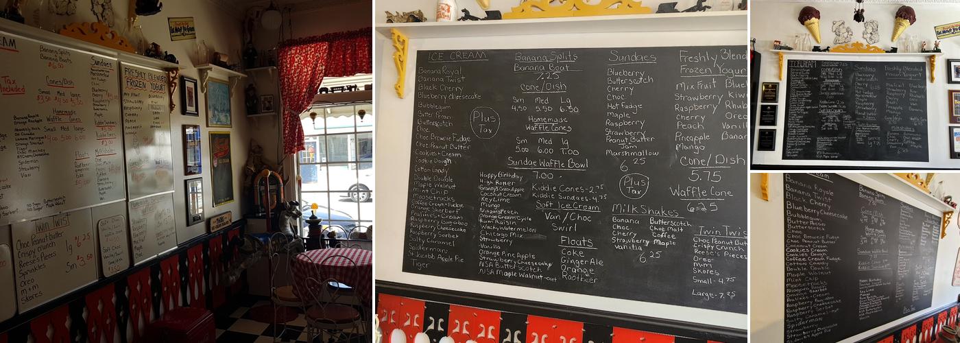 Twins Ice Cream Parlour Menu