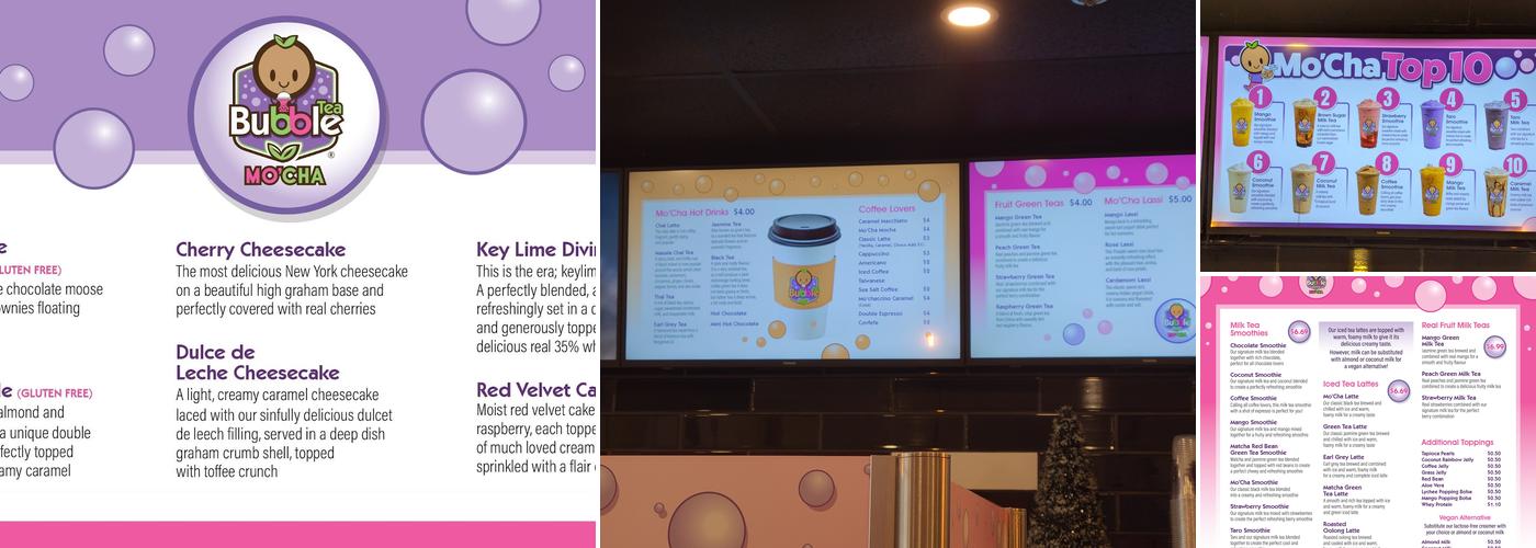 Mo'Cha Bubble Tea - Lambton Mall Rd Menu