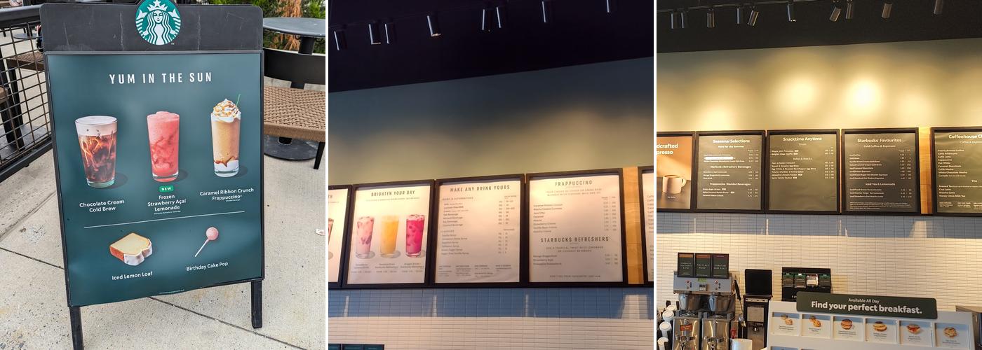 Starbucks Menu