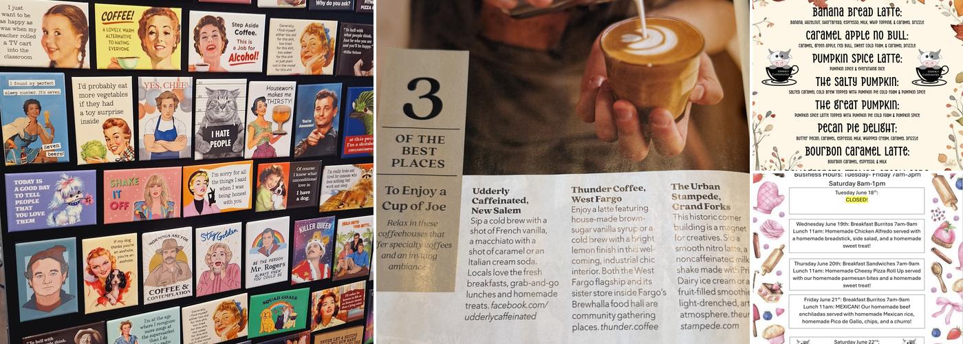 Udderly Caffeinated Menu