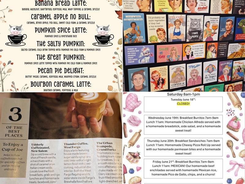 Udderly Caffeinated Menu