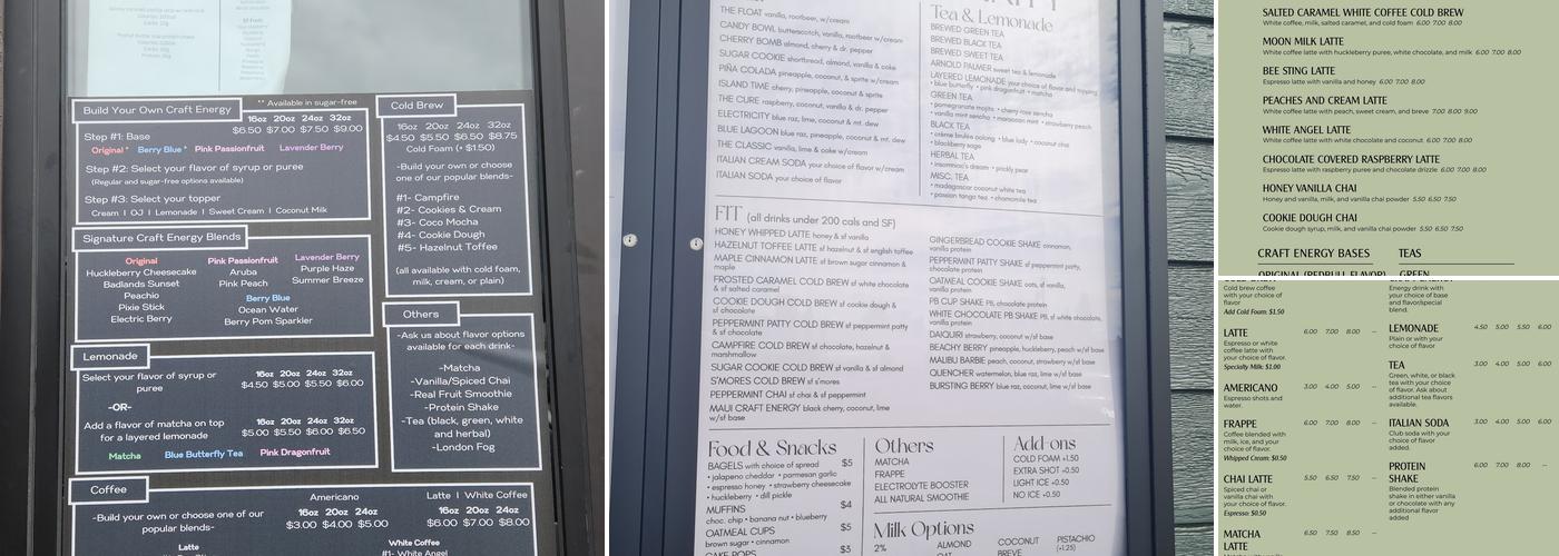 Good Humanity Coffee Menu