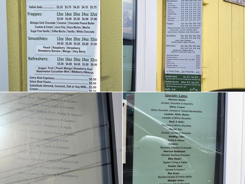 The Coffee Stop Menu