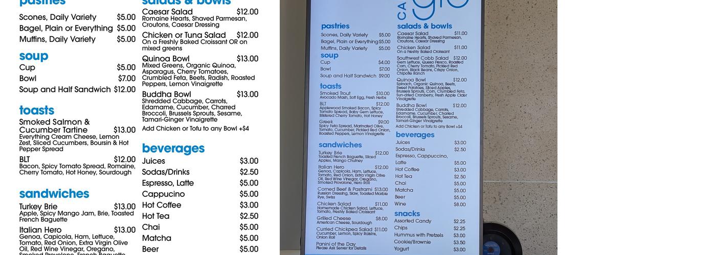 Café Gío Menu
