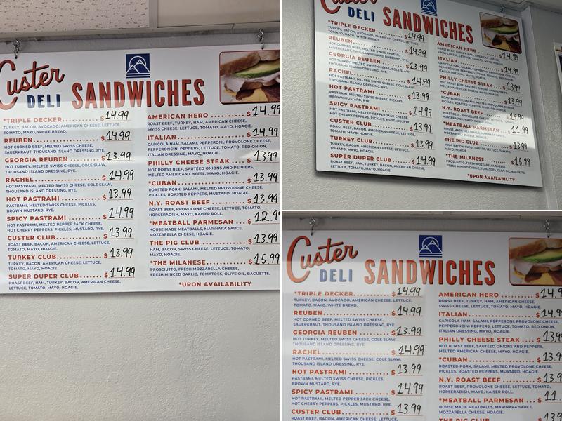 Custer Deli Menu