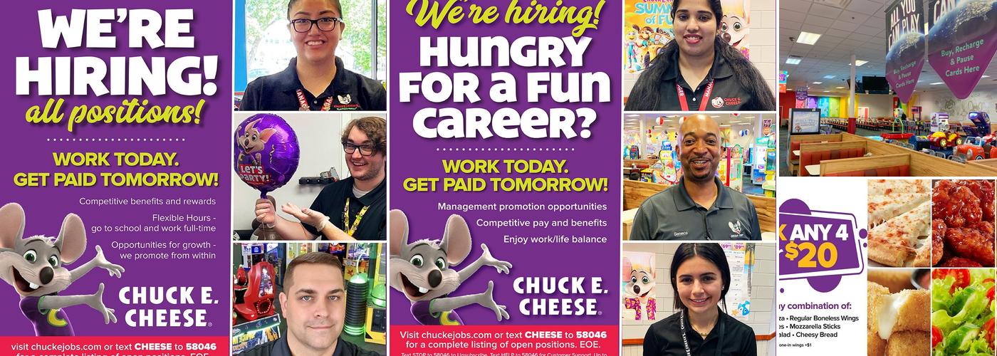 Chuck E. Cheese Menu