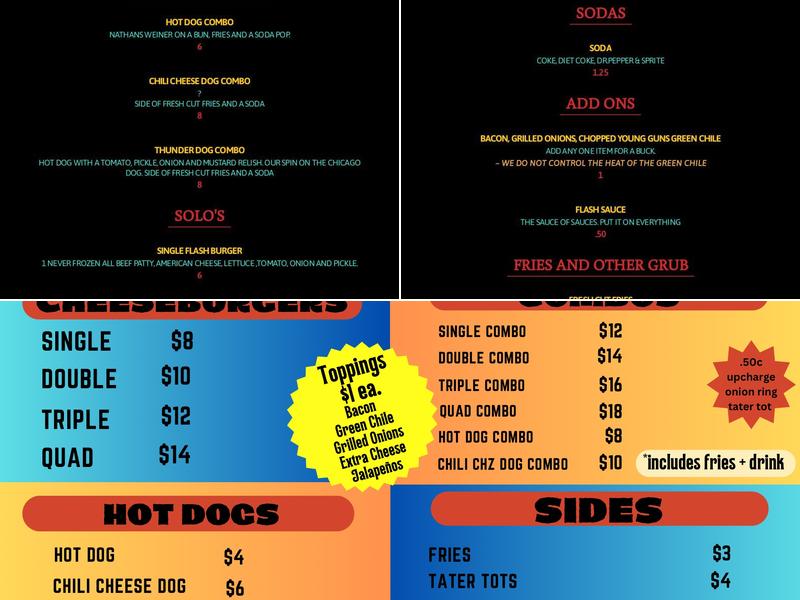 Flash Jacks Menu