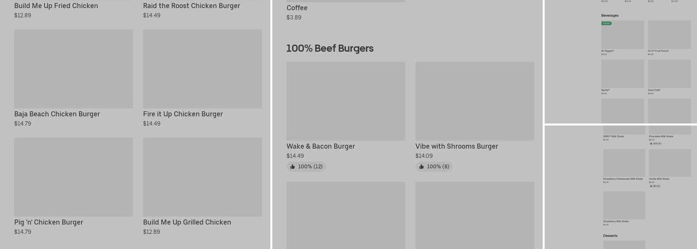 The Burger Den Menu