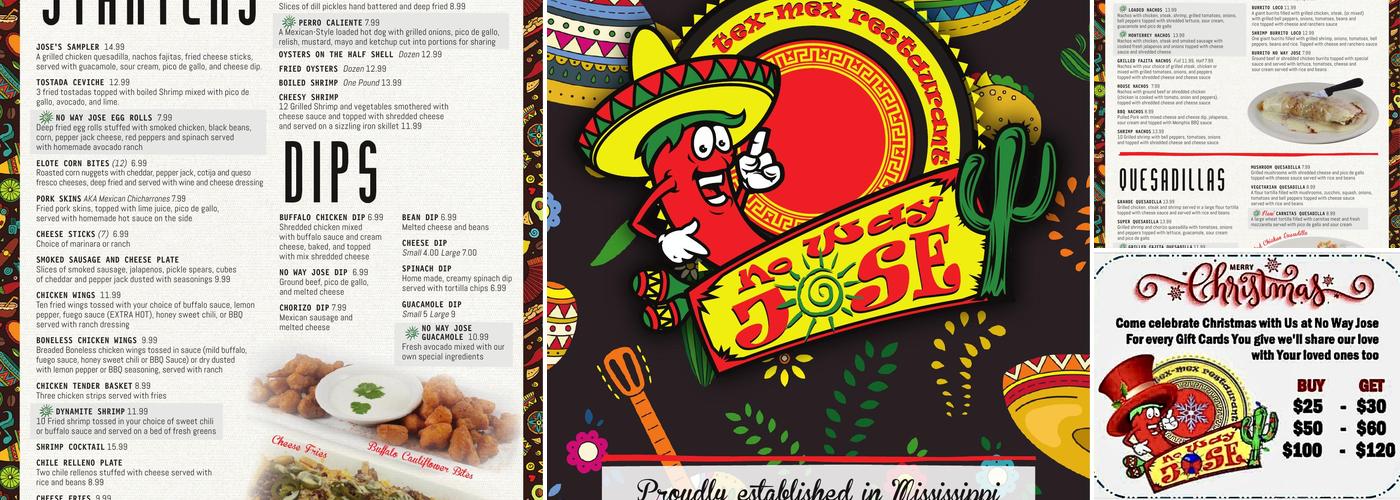No Way Jose Menu
