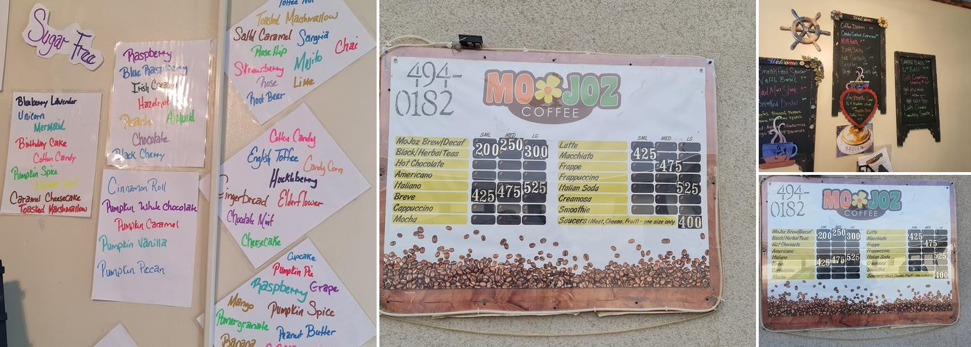 Mojo's cafe Menu