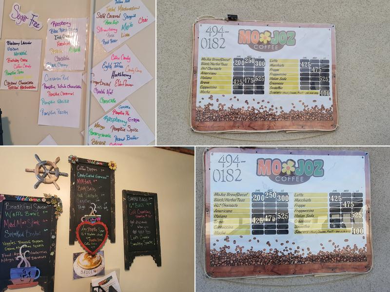 Mojo's cafe Menu