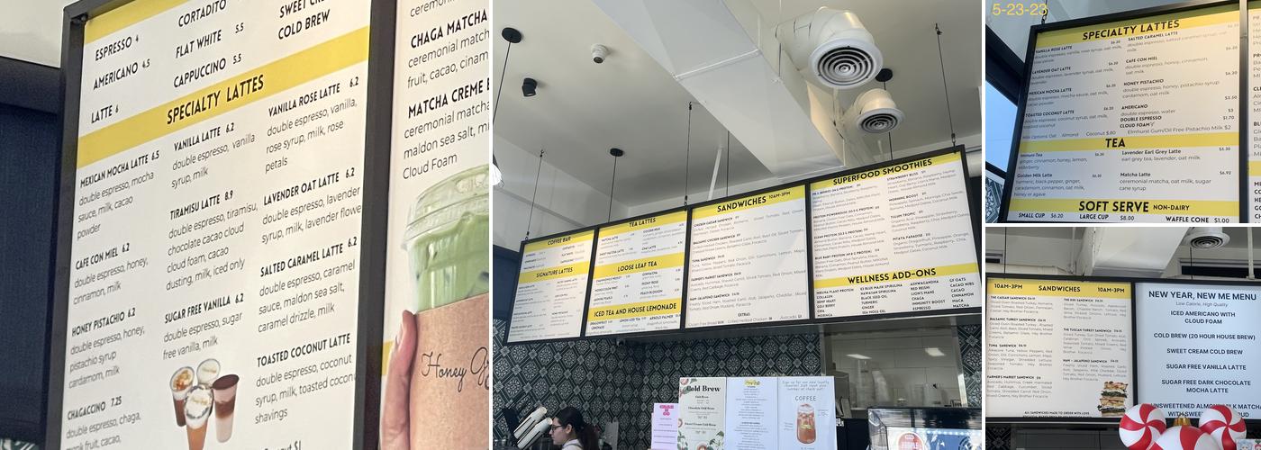 Honey Greens Cafe Menu