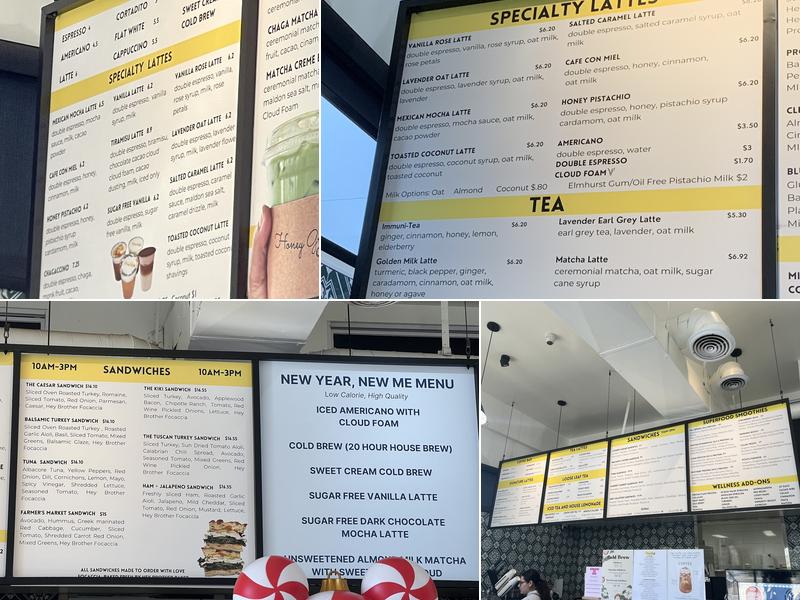 Honey Greens Cafe Menu