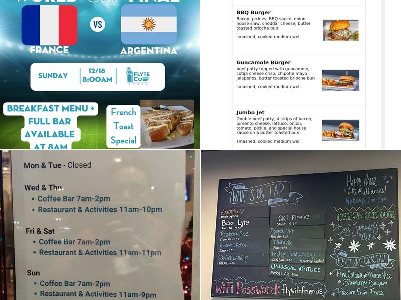 FlyteCo Tower Menu