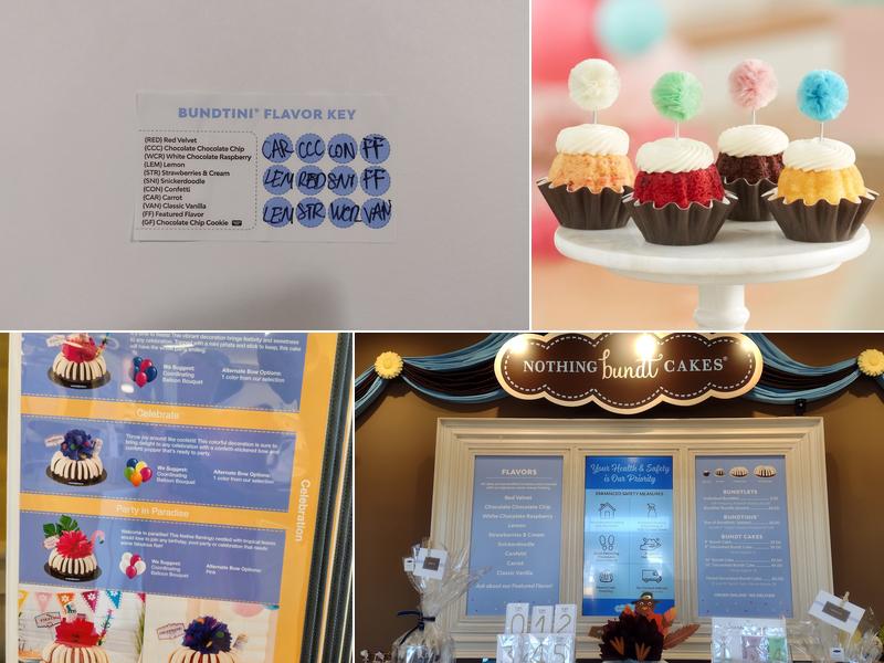 Nothing Bundt Cakes Menu