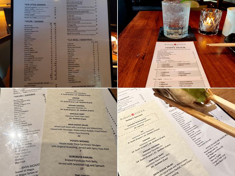 Robata JINYA - Honolulu Menu