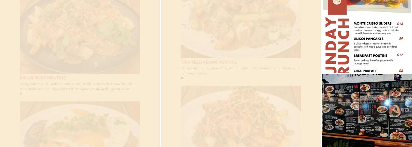 Howzit Eh! Menu