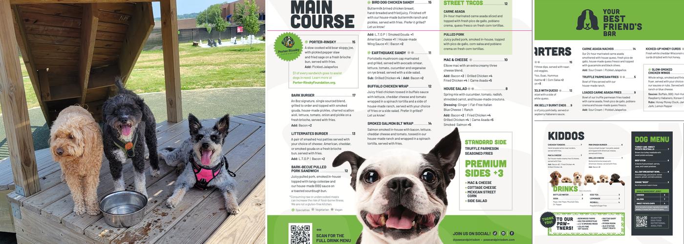 Paws & Pints Menu
