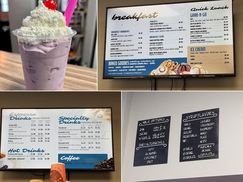 Cozy Cove Coffee Co. Menu