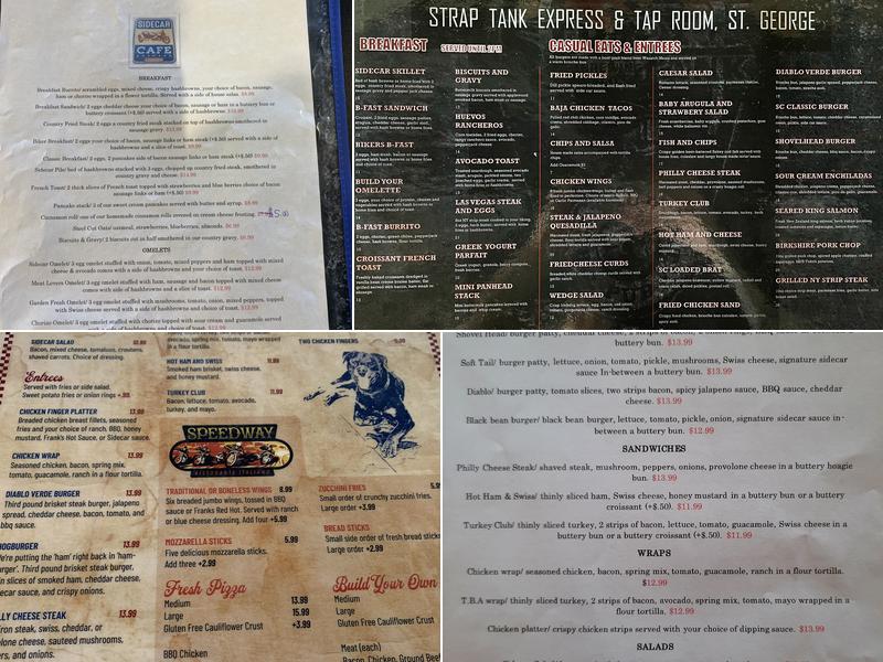 Sidecar Cafe Menu