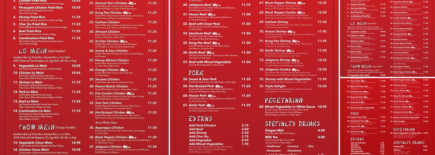 Dragon Wok Express Menu
