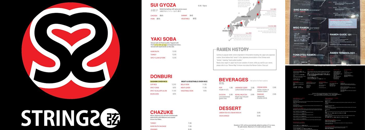 Strings Ramen Menu