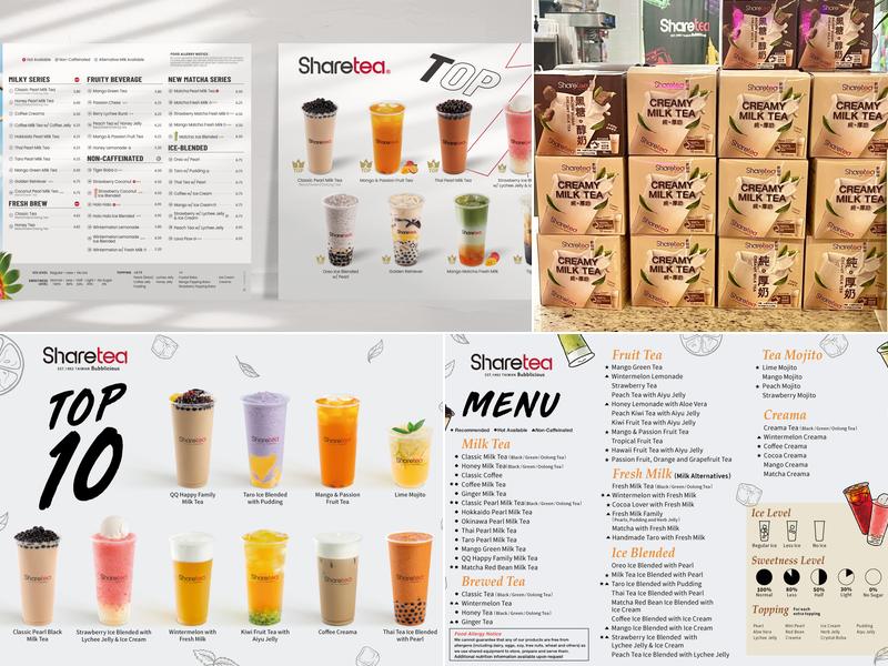 Sharetea Brooklyn Park Menu