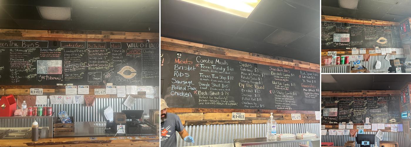 Skinny’s BBQ Menu