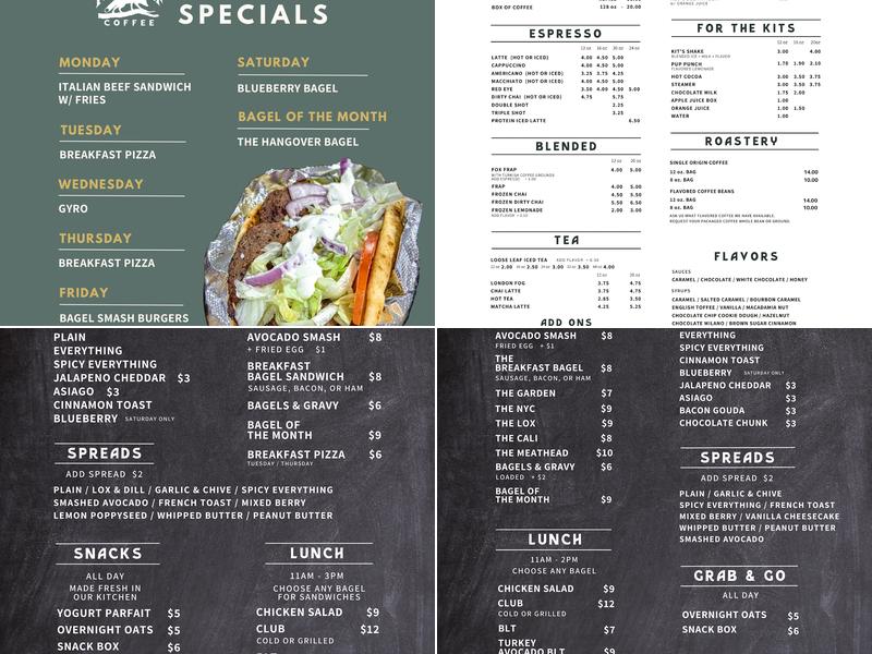 Fox Holler Coffee Menu