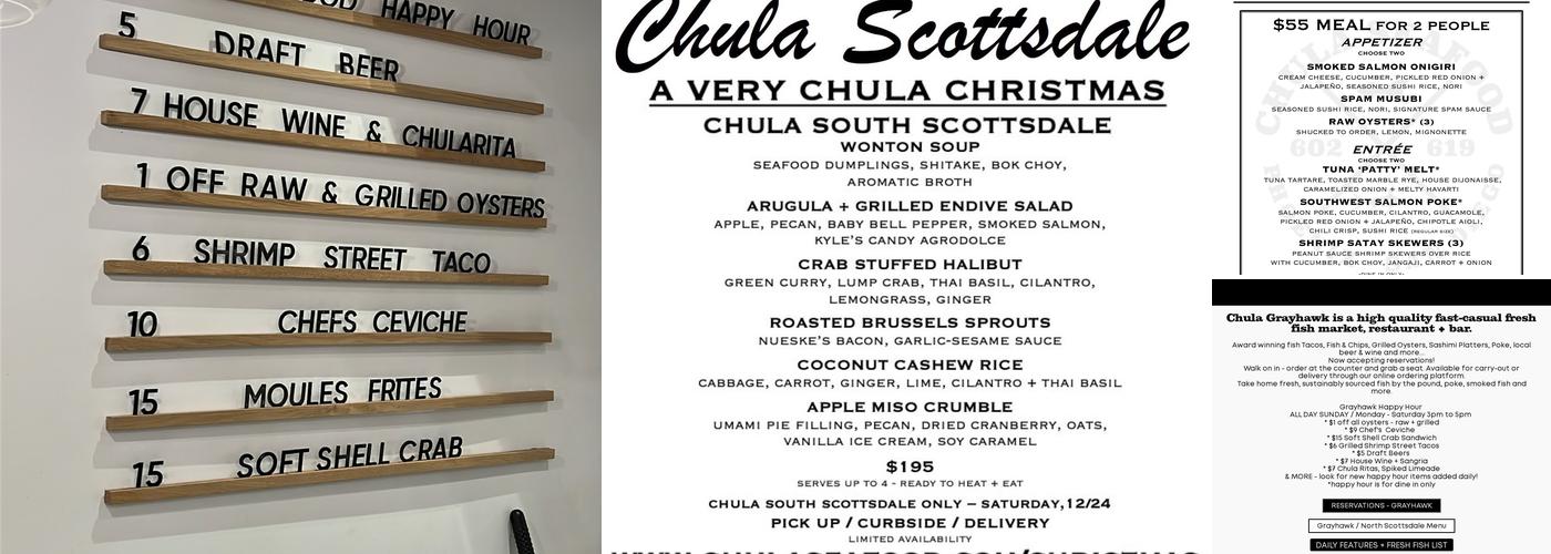 Chula Seafood Grayhawk Menu