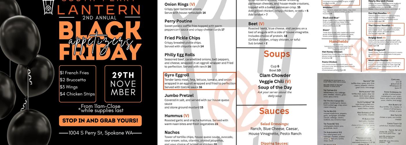 South Perry Lantern Menu