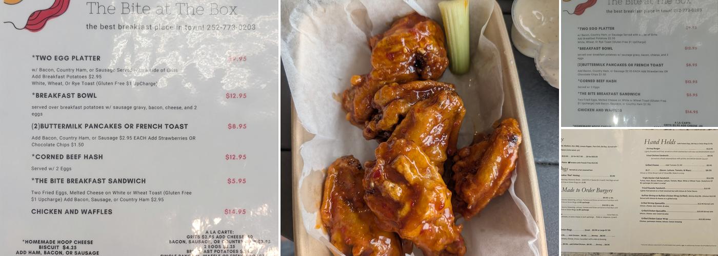 The Bite at the Box Menu