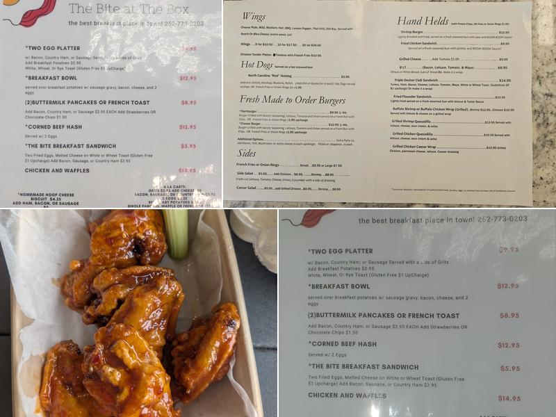 The Bite at the Box Menu