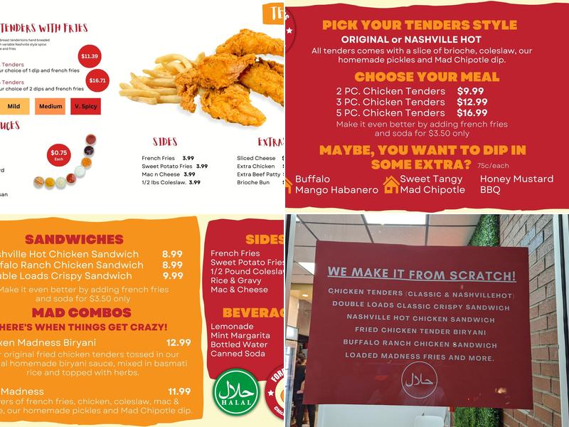 Forefeathers - Chicken Madness Menu