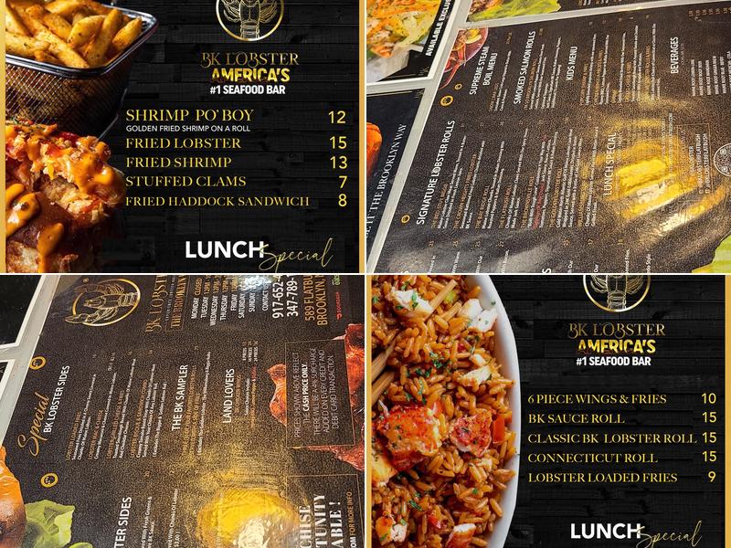BK Lobster Menu